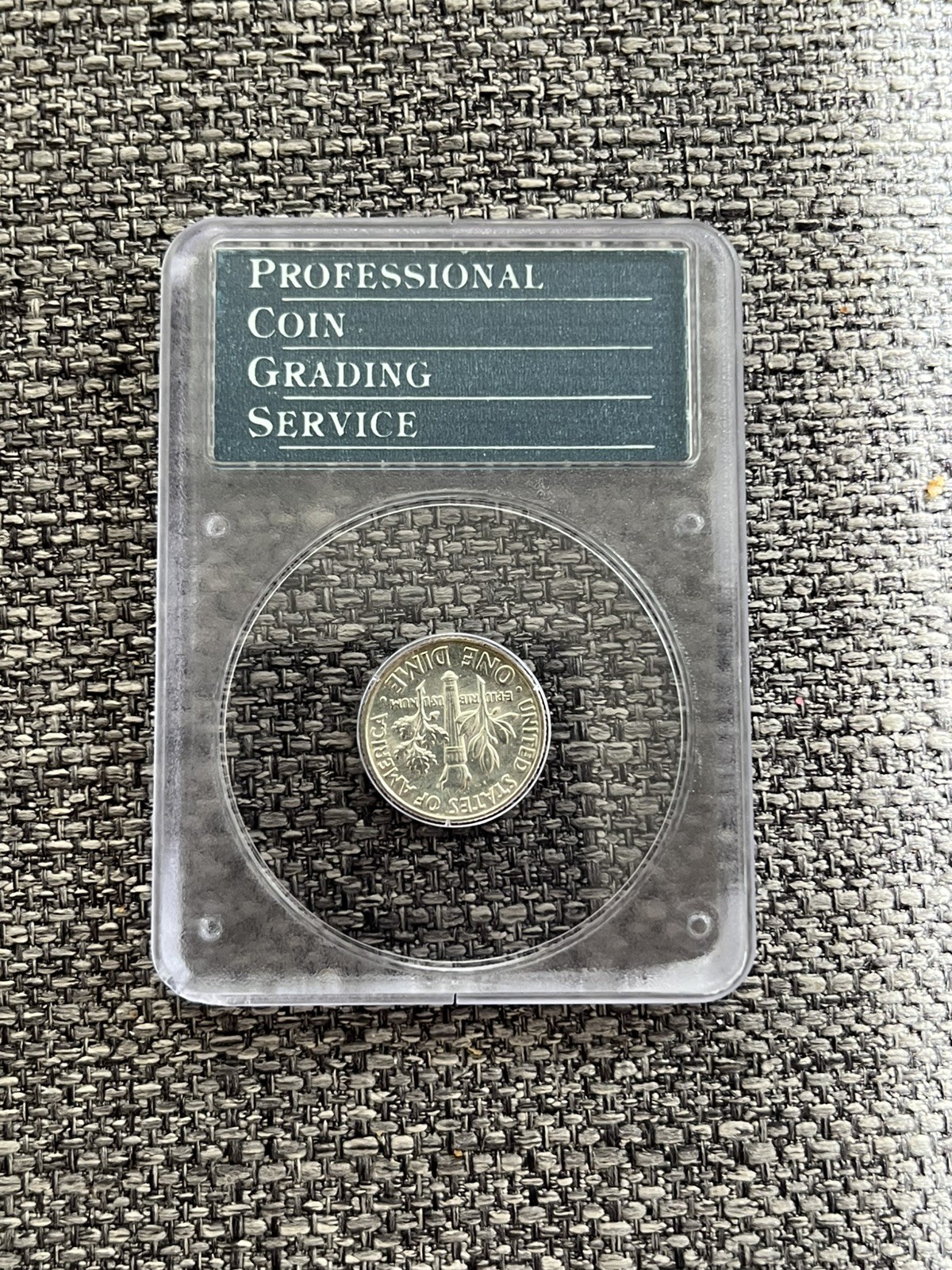 PCGS RATTLER SAMPLE HOLDER 1963 10¢ MS64