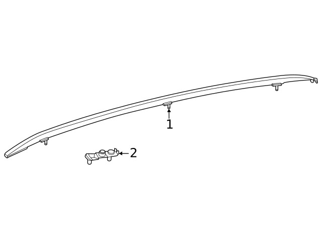 Genuine Mercedes-Benz Roof Luggage Carrier Side Rail 254-690-45-01