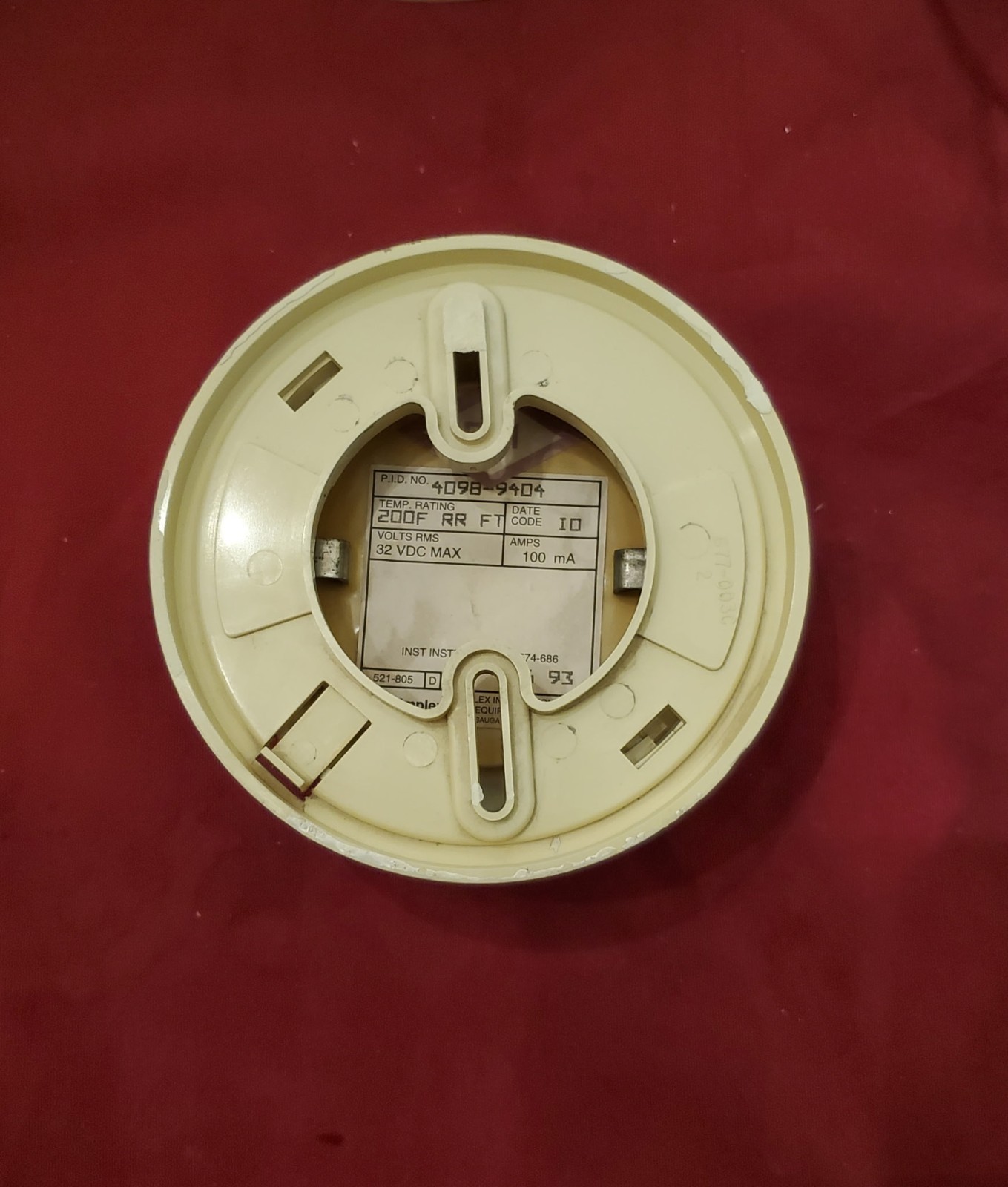 Simplex 4098-9404 Heat Detector with Base