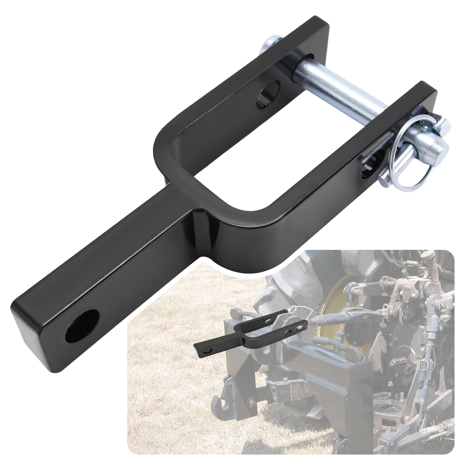 1 X  Powder Coated 3 Point Quick Hitch Adapter Cat 1 Universal W/hardware