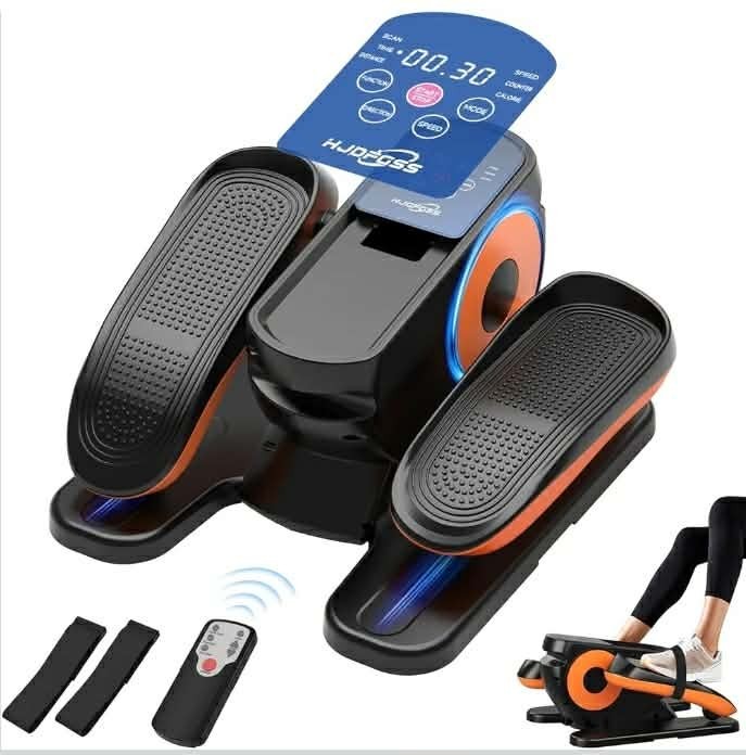 Under Desk Elliptical Machine for Seniors 12-Speed Seated Pedal Exerciser Remote