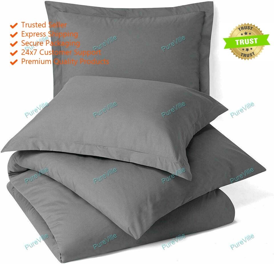 Handmade Solid Uni Microfibre Only Fitted Sheet Grey Color Best For Present