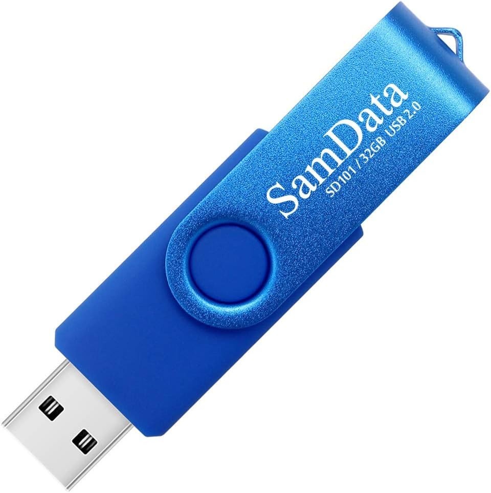 New 2 Pack USB 32GB Blue Black