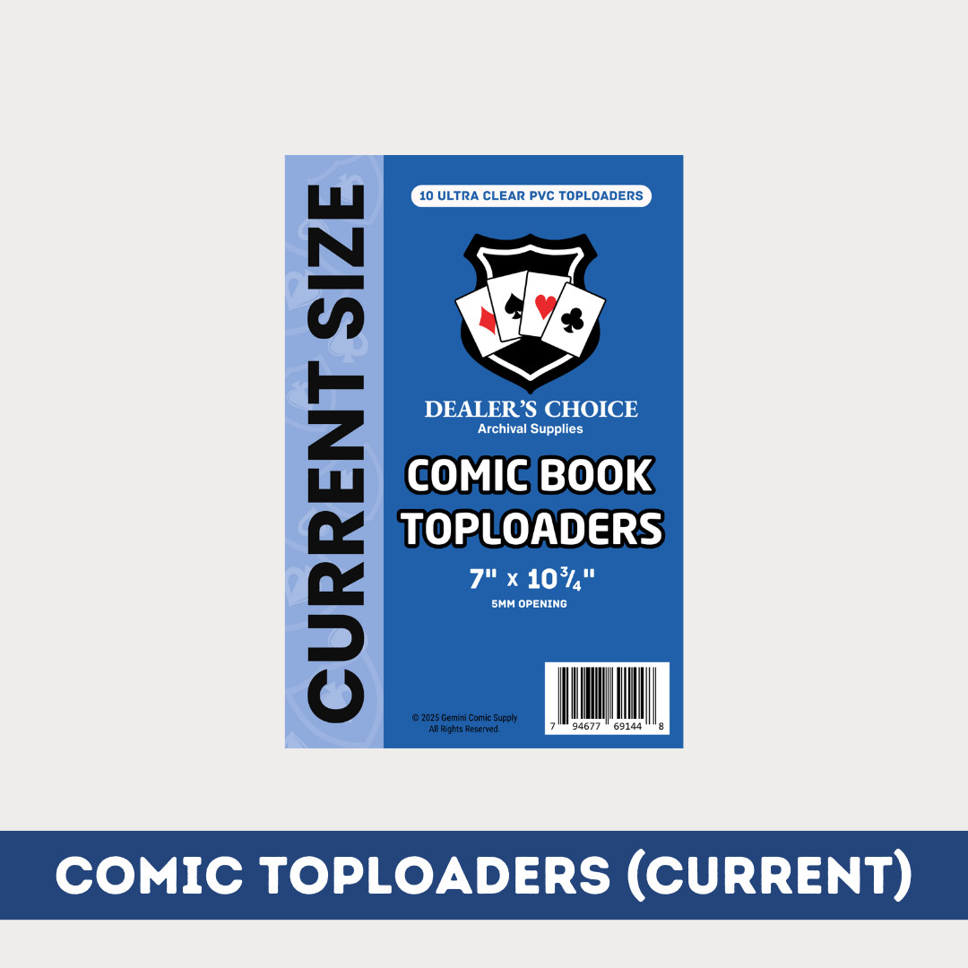 COMIC BOOK TOPLOADERS (Current Size) - Ultra Clear 15mil High Quality Rigid PVC