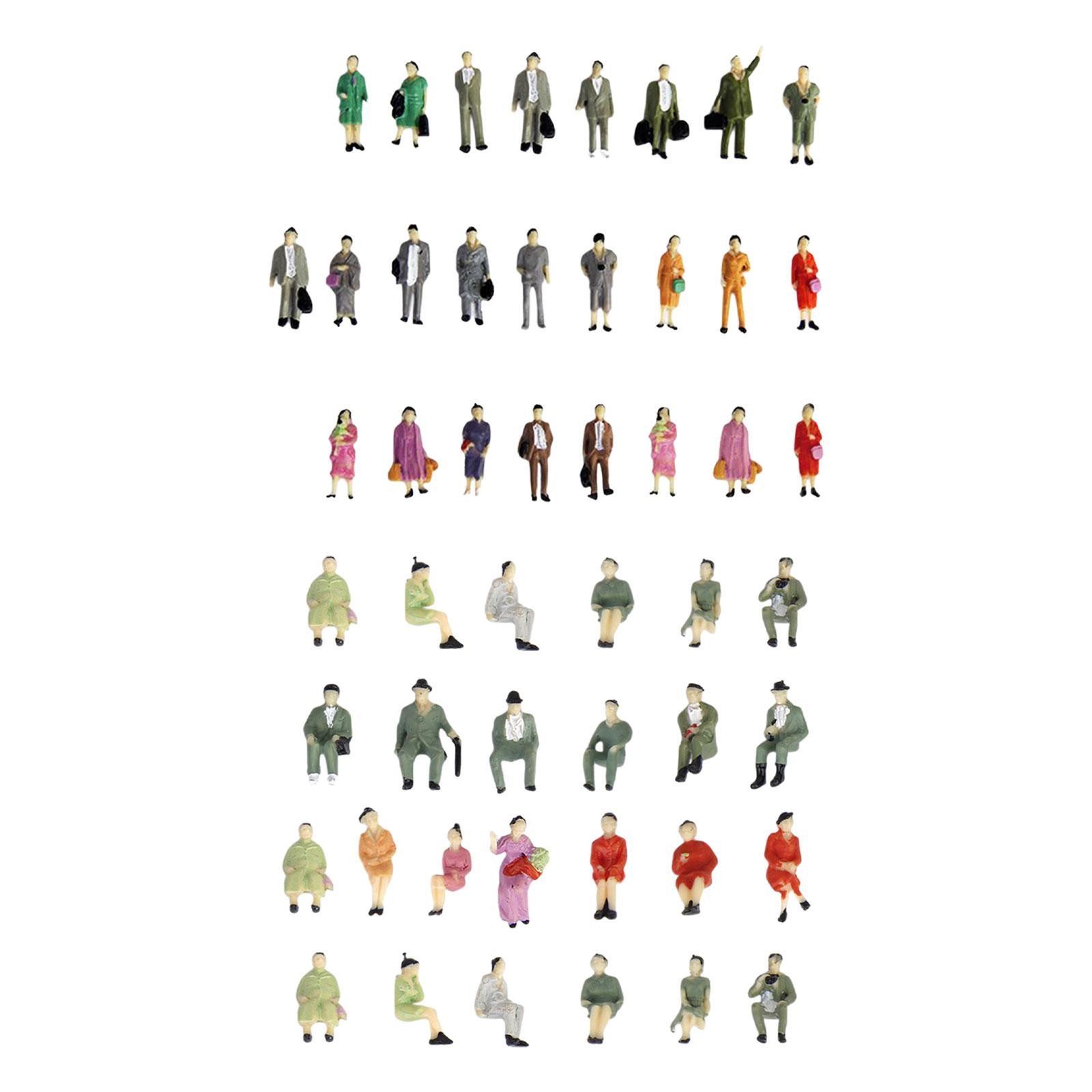 25Pcs HO Scale 1:87 Figures Train Park Street Passenger Hobby Building