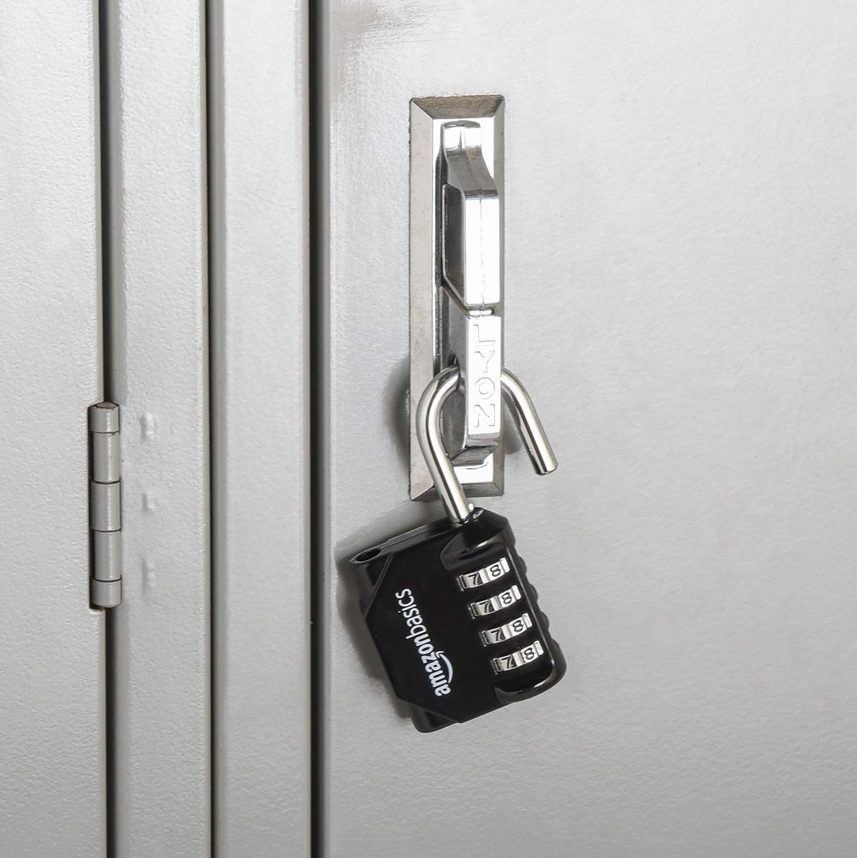 Amazon Basics 4-Digit Combination Lock, Black, 2-Pack Black