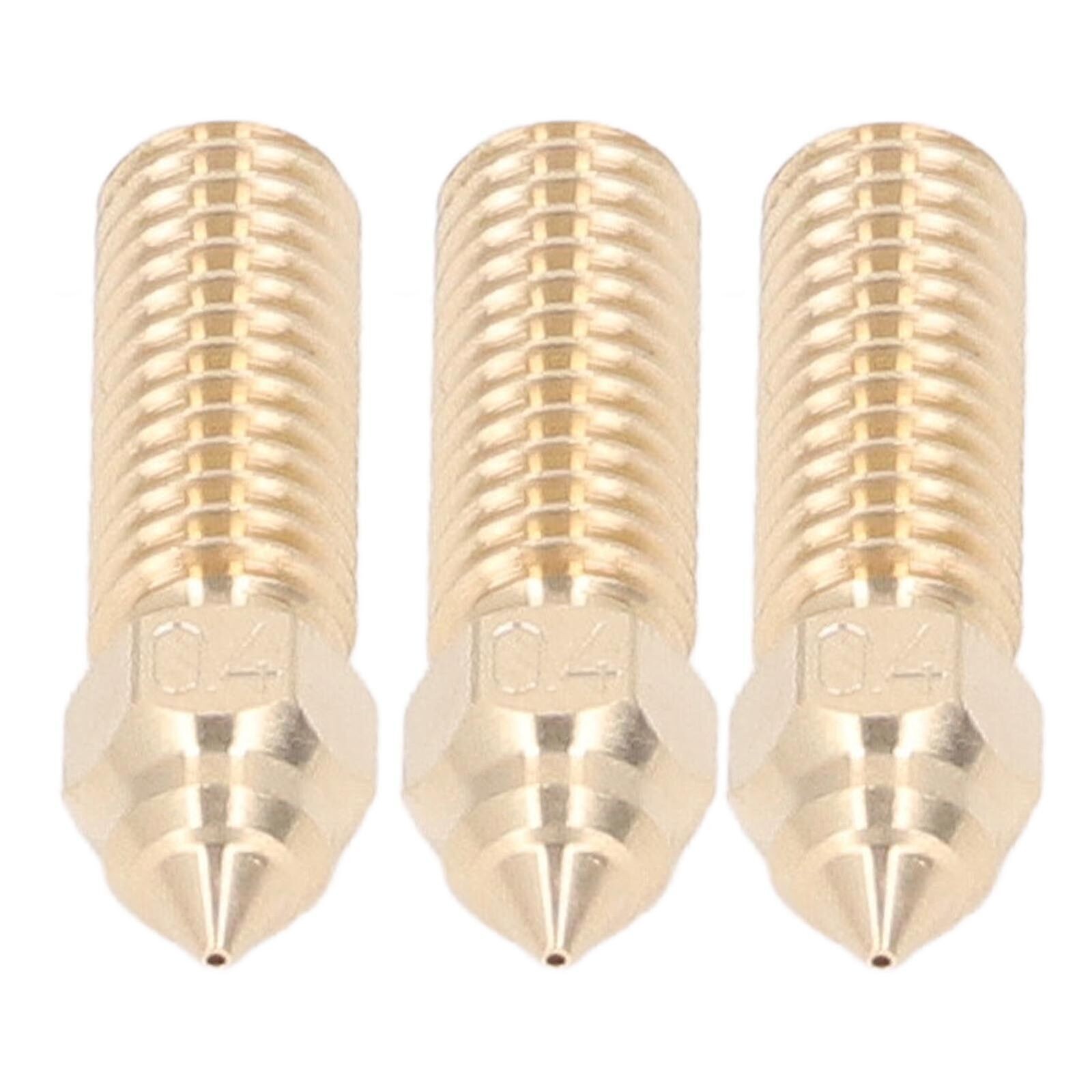 3Pcs 3D Printer Nozzle Kit Extruder Brass Nozzles High Flow High Temperature