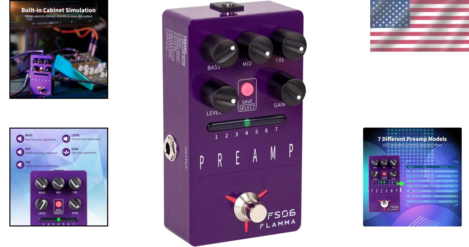 Powerful Preamp Pedal with Cabinet Simulation