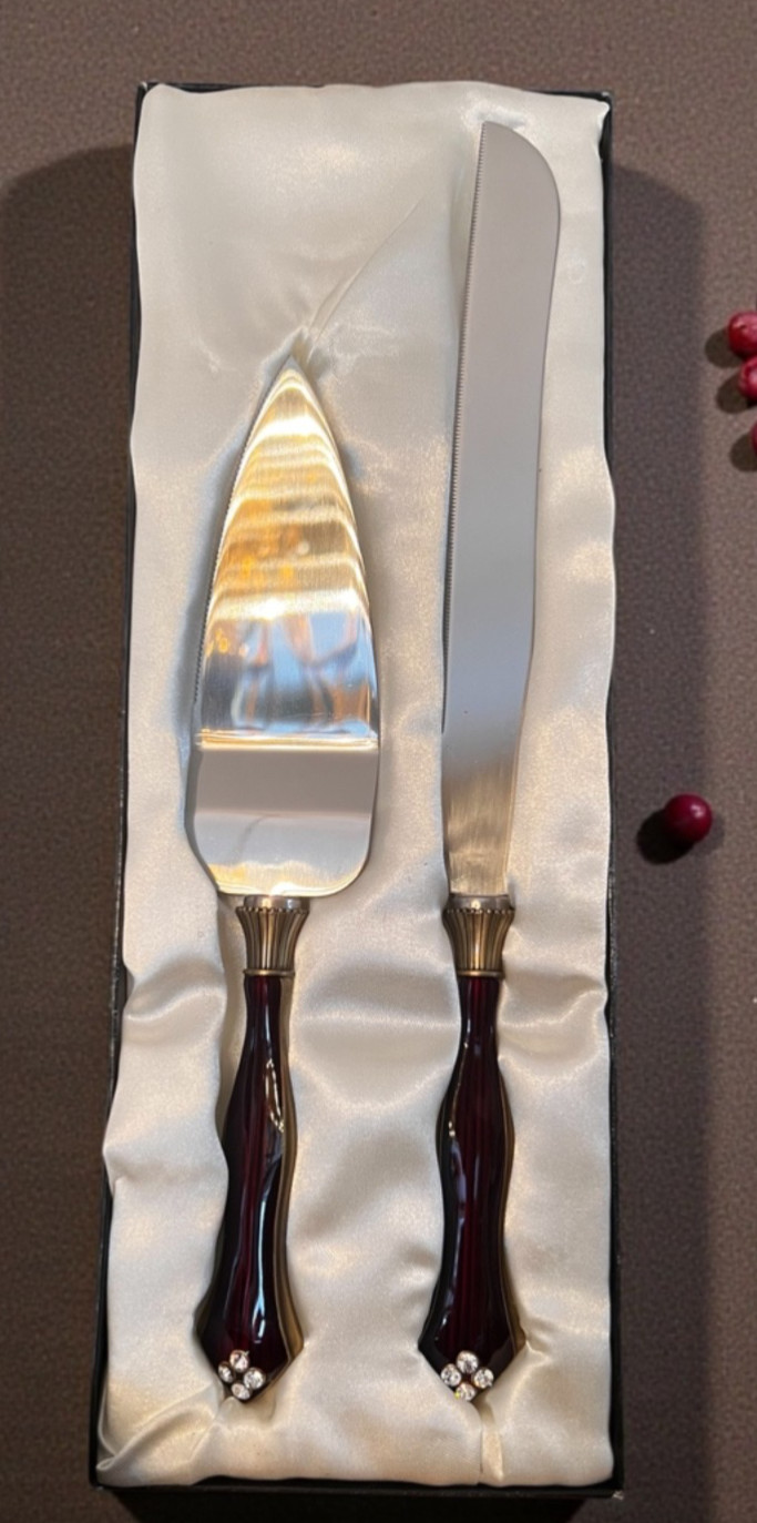Bombay Company Vintage Jeweled Enamel Dessert Cake Serving Set New!