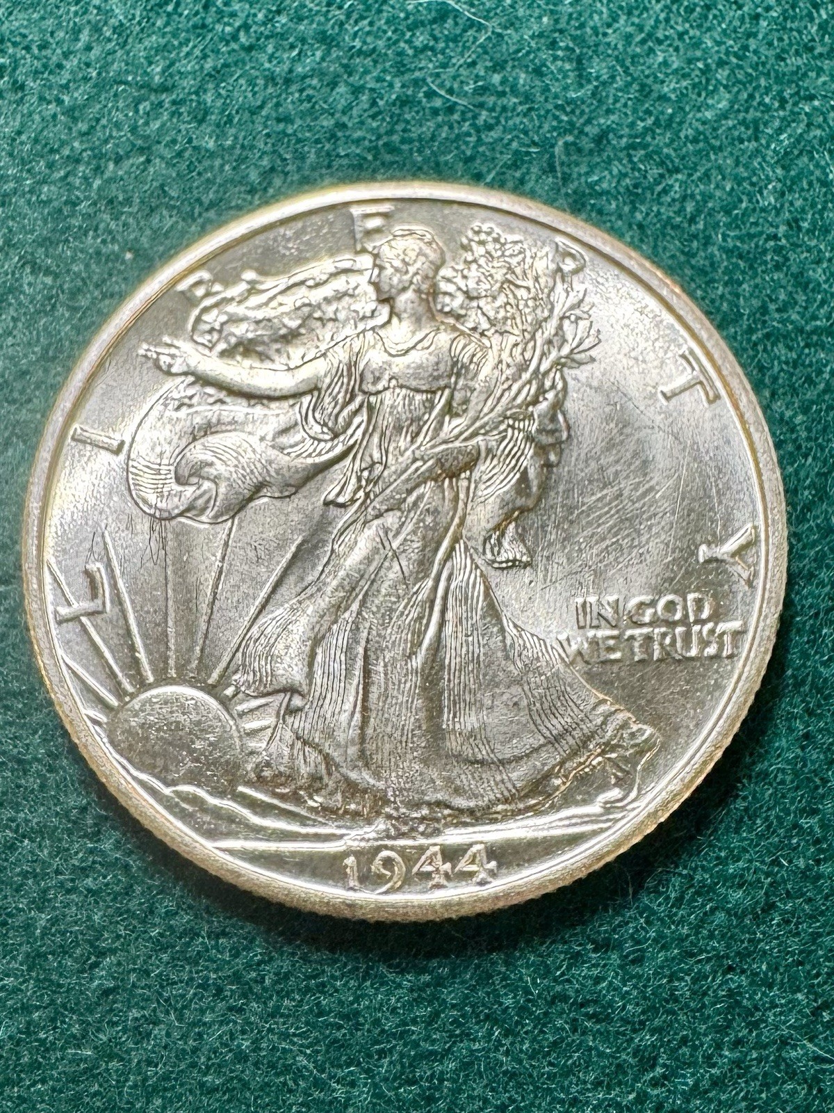 1944-D Walking Liberty Half Dollar Blazing Gem BU #4