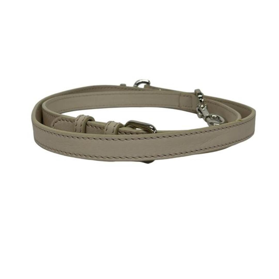Fendi Shoulder Strap - Beige Silver Leather