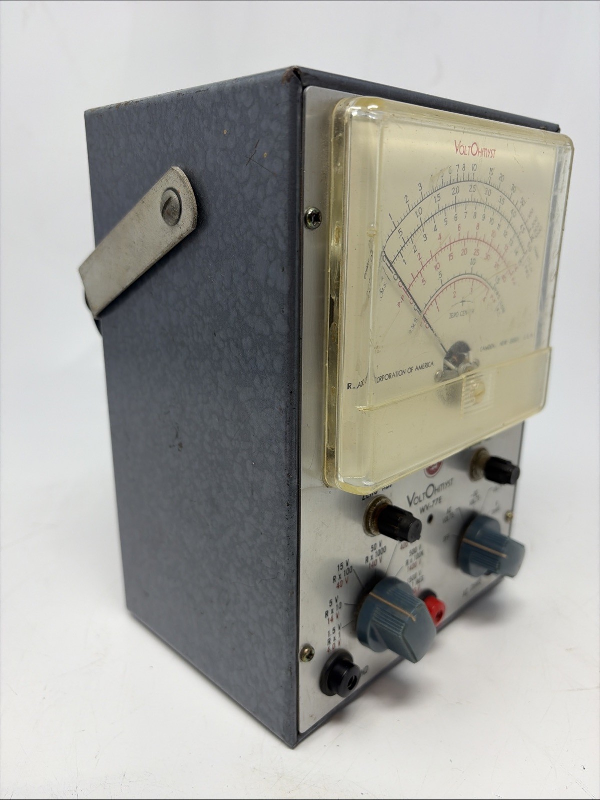 RCA VoltOhmyst WV-77E Analog Volt-Ohm Meter w/ Cables Working Unit - Tested