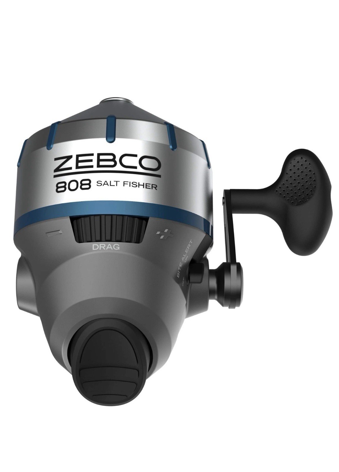 Zebco 808 Saltwater Spincast Fishing Reel, Stainless Steel Reel Cover with AB...