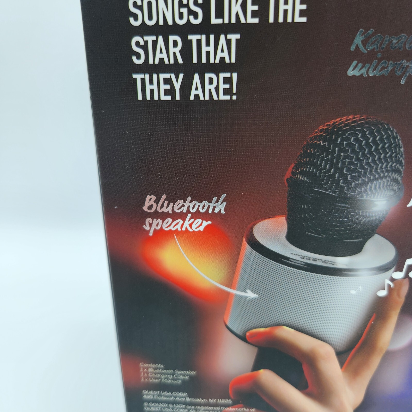 KARAOKE IJOY BLACK OPEN MIC BLUETOOTH MICROPHONE 5 HOURS PLAYTIME