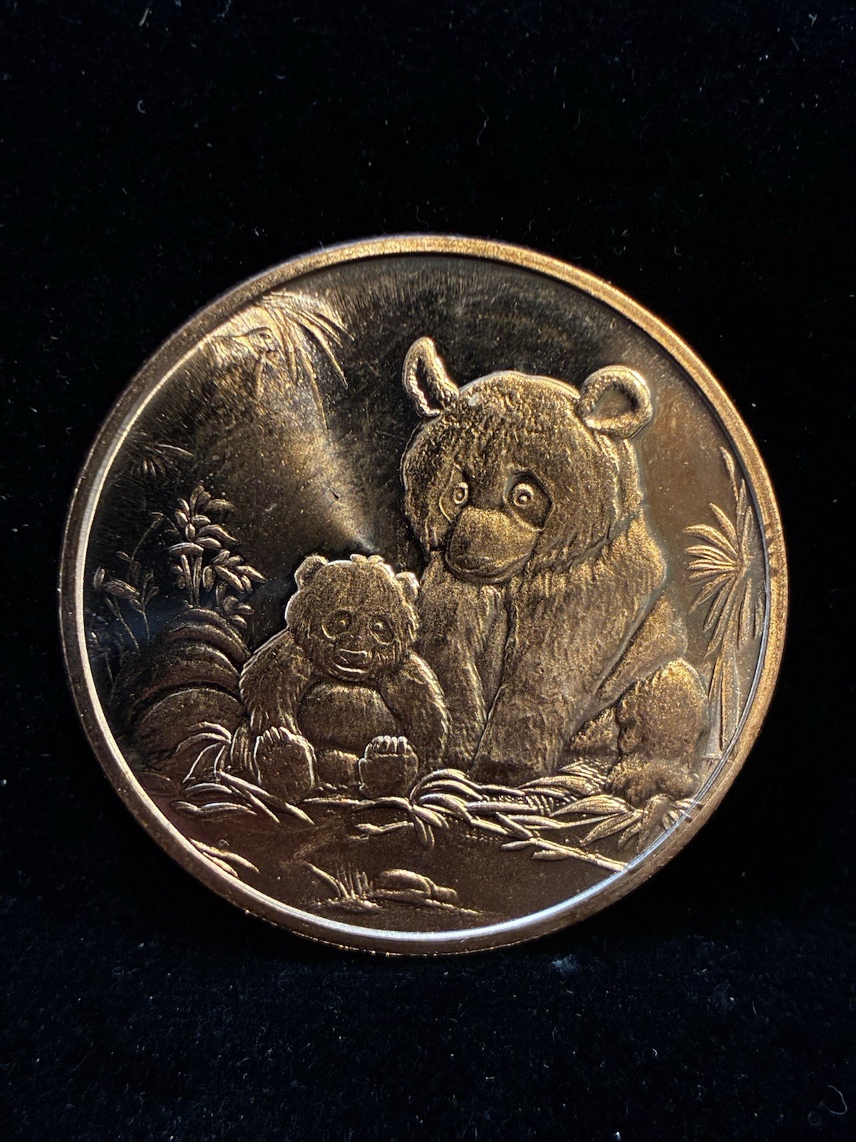 1 AVDP oz .999 Fine Copper Round - Panda - 2012