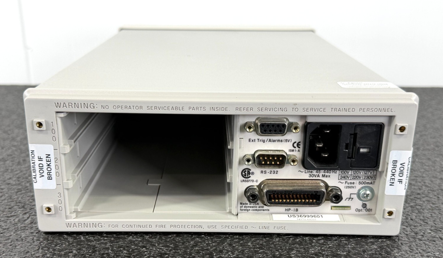 Agilent 34970A Data Acquisition / Switch Unit Mainframe – No Modules
