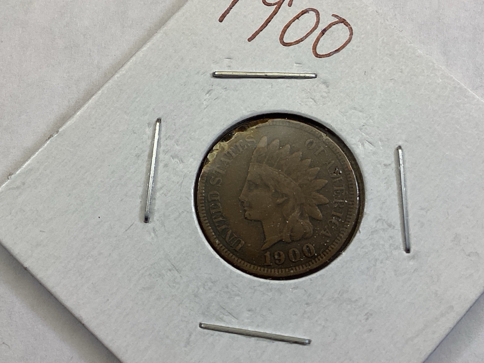 1900 Indian Head Penny in  Fine Condition 011026 72t