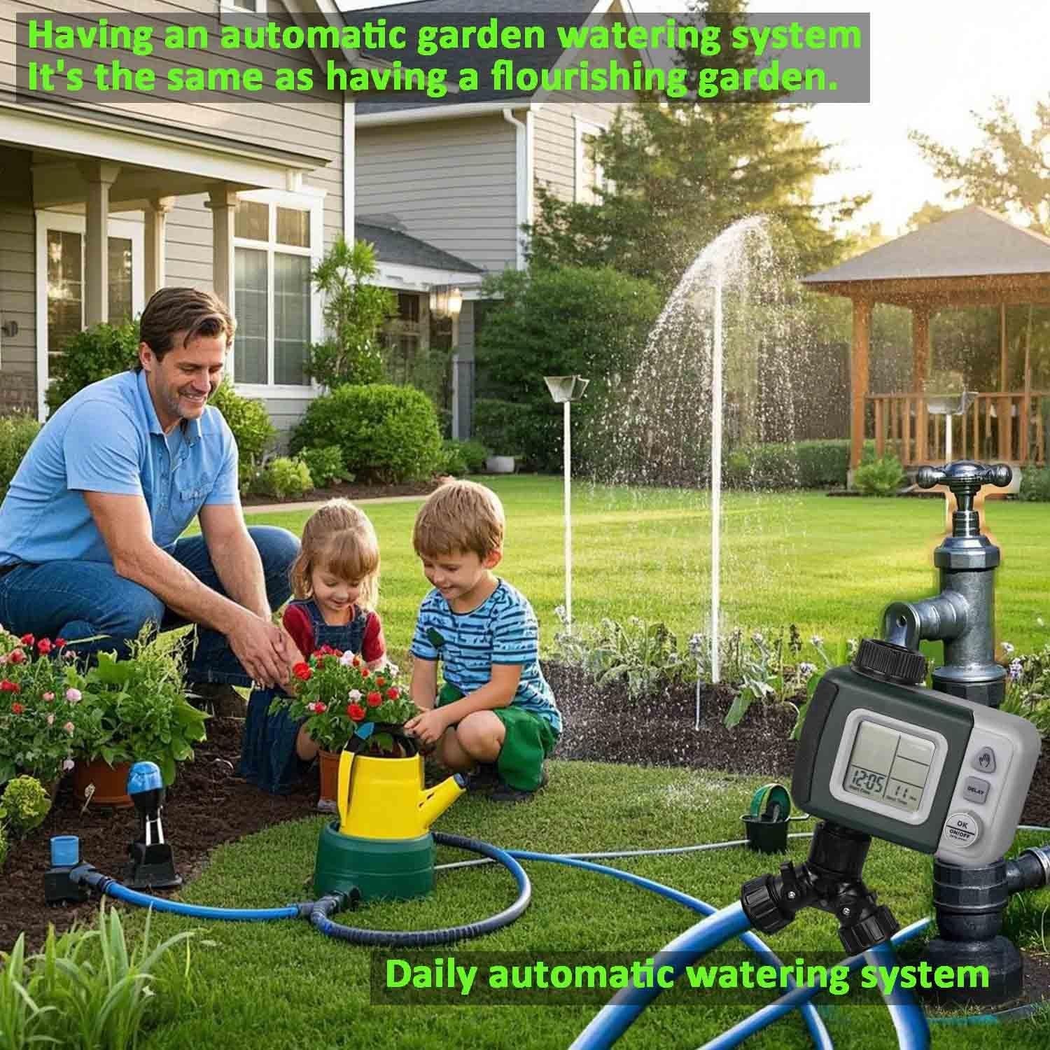 Automatic Watering System Water Timer Easy to Program Three Modes Automatic S...