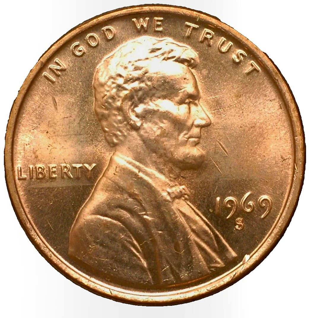 1969 S Lincoln Memorial BU Brilliant Uncirculated 1C From 🔥OBW Bank Roll🔥
