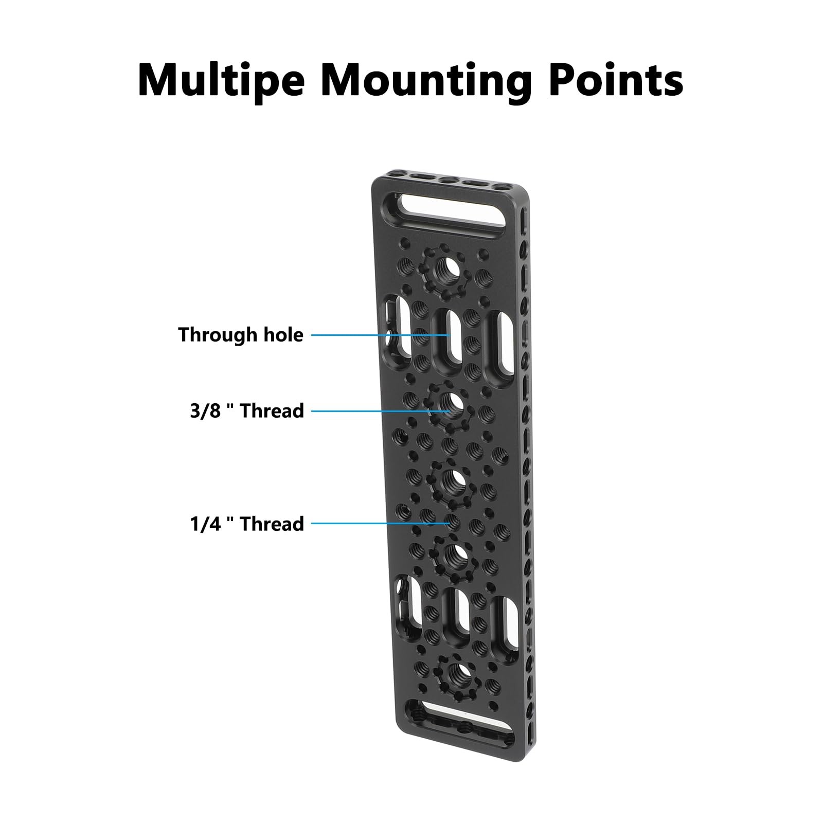 Multi Purpose Mounting Cheese Plate With Anti-Twist Accessory Mounts 3828