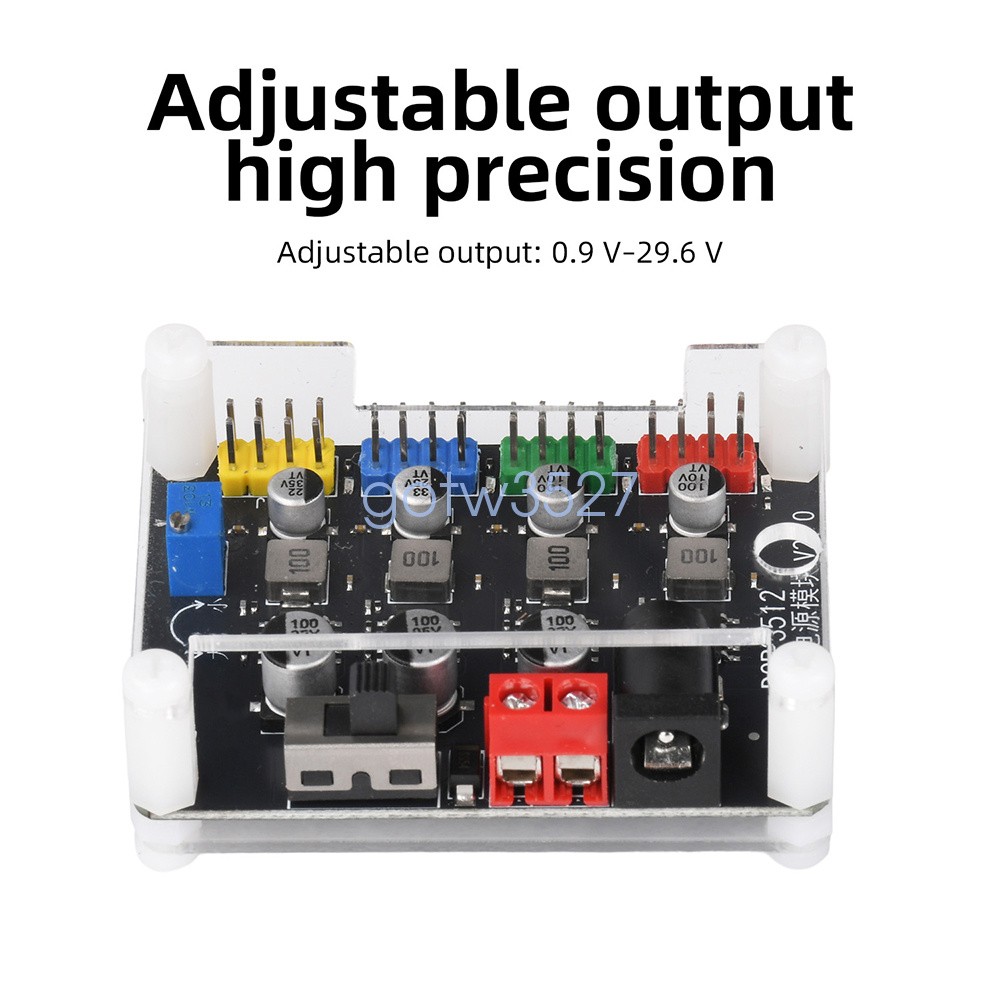 DC 6V-30V to DC 0.9V-29.6V Adjustable DCP3512 4-CH Power Supply Module Converter