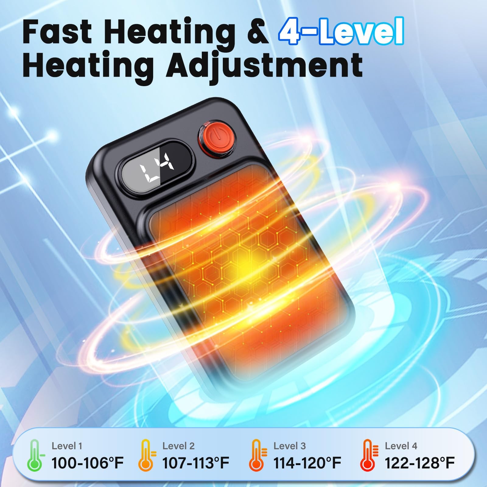 Hand Warmers Rechargeable 2 Pack - Electric Rechargeable Magnetic Hand Warmer...