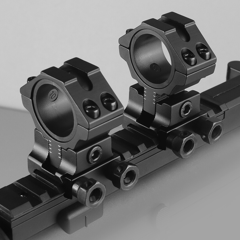 2Pcs Precision Scope Rings 1''/30mm Adjustable Height Scope Mount for 11mm Rail