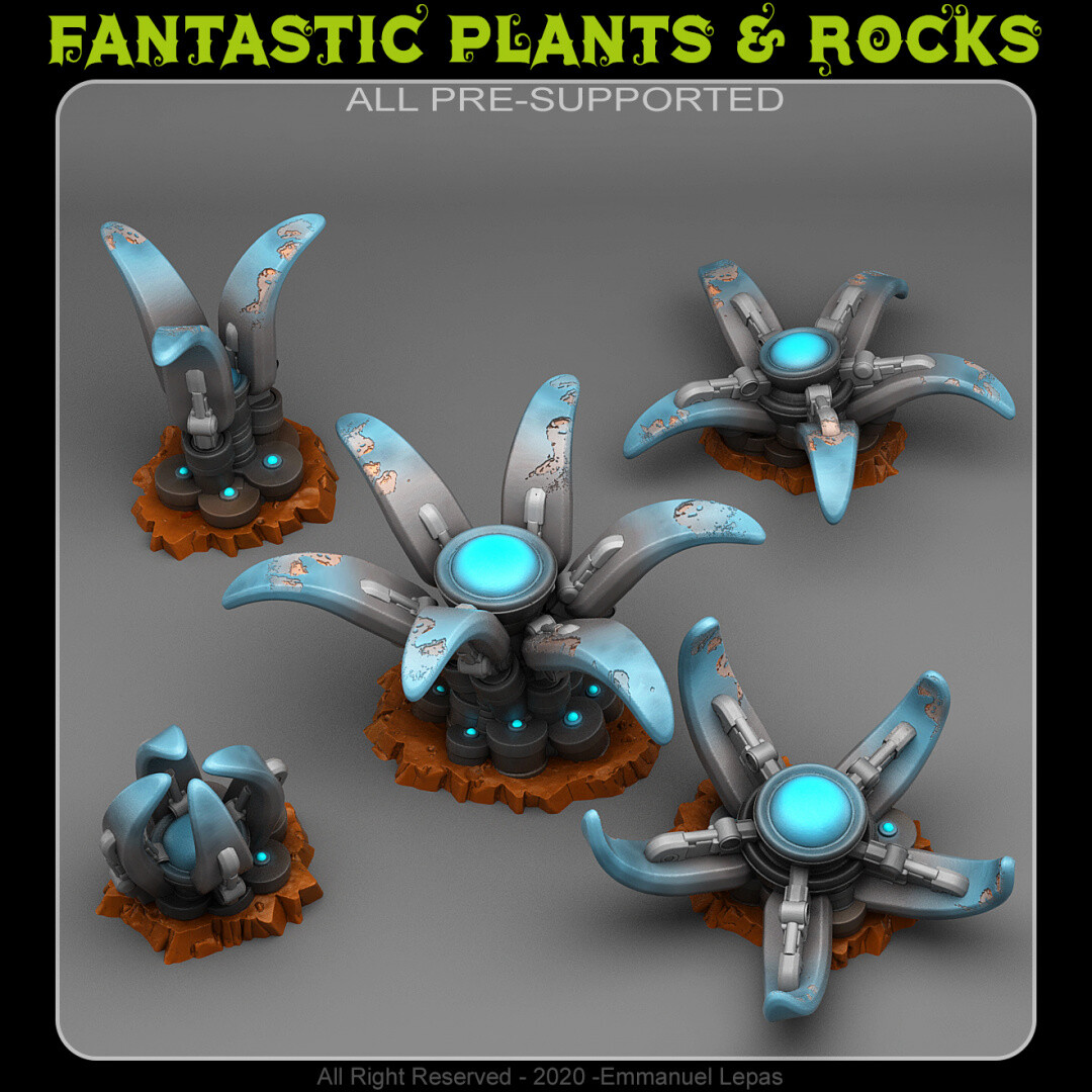 Robotic Flowers 40k Legion Terrain Scenery Tabletop Miniatures 28mm