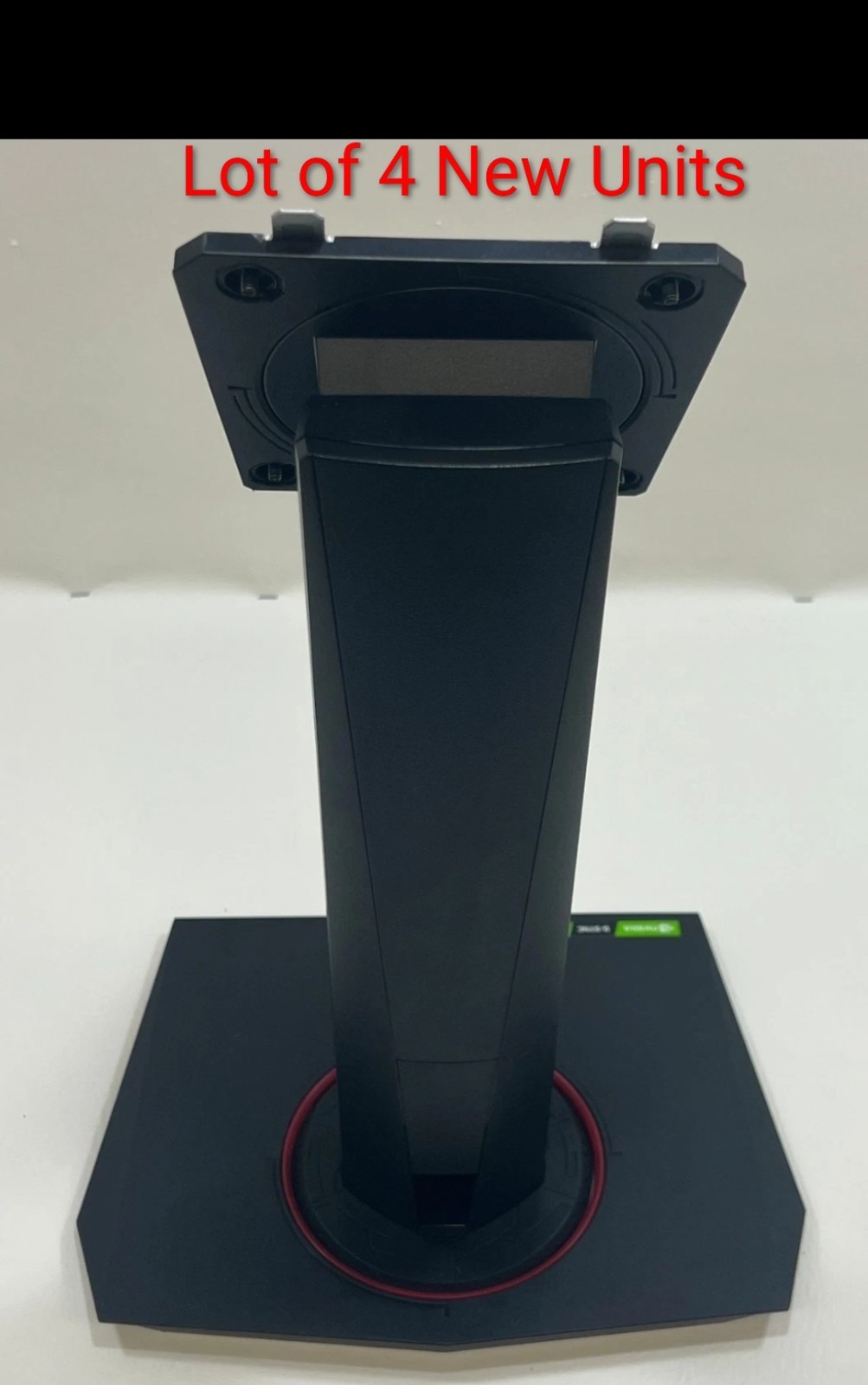 Lot Of 4 Nvidia G-Sync TUF Gamers Black W/Red Trim - MONITOR STANDS