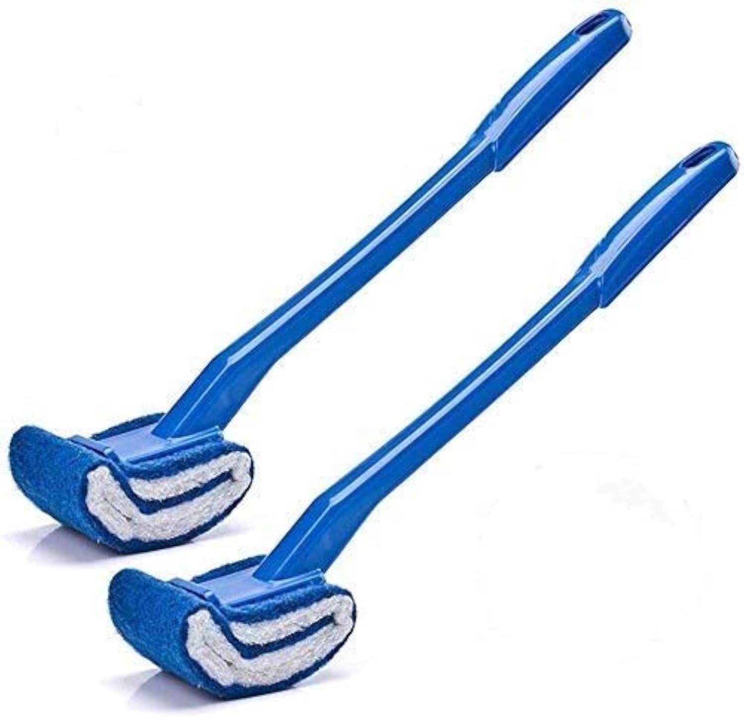 Toilet Brush Bowl - Scratch-Free Curved Good Grip Easy to Use Deep Blue