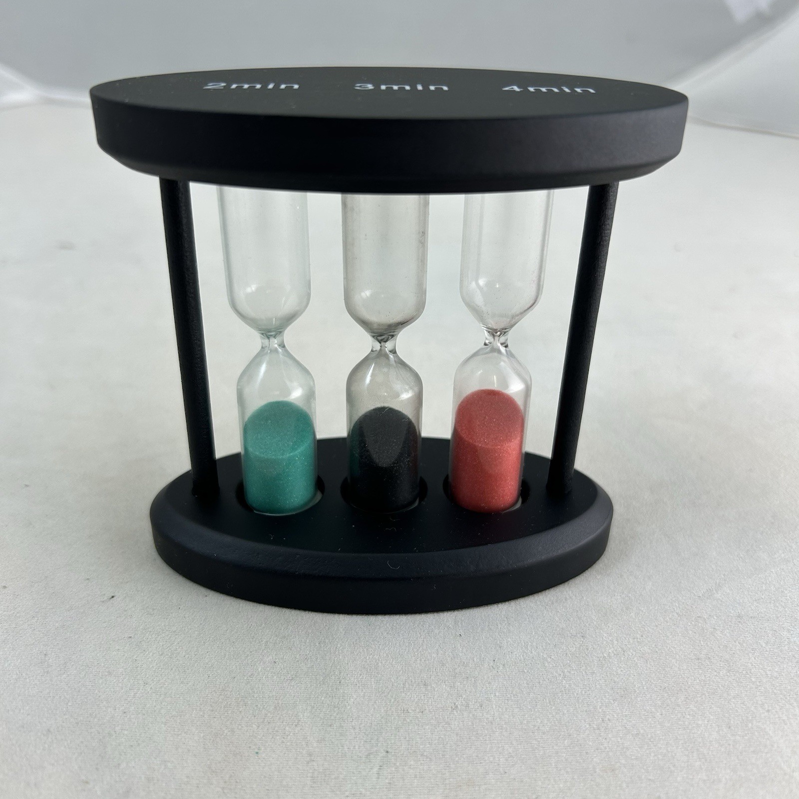 3 in 1 Multi-Timer Hourglass Sand Timer 2, 3, & 4 Minutes Games Clock Glass