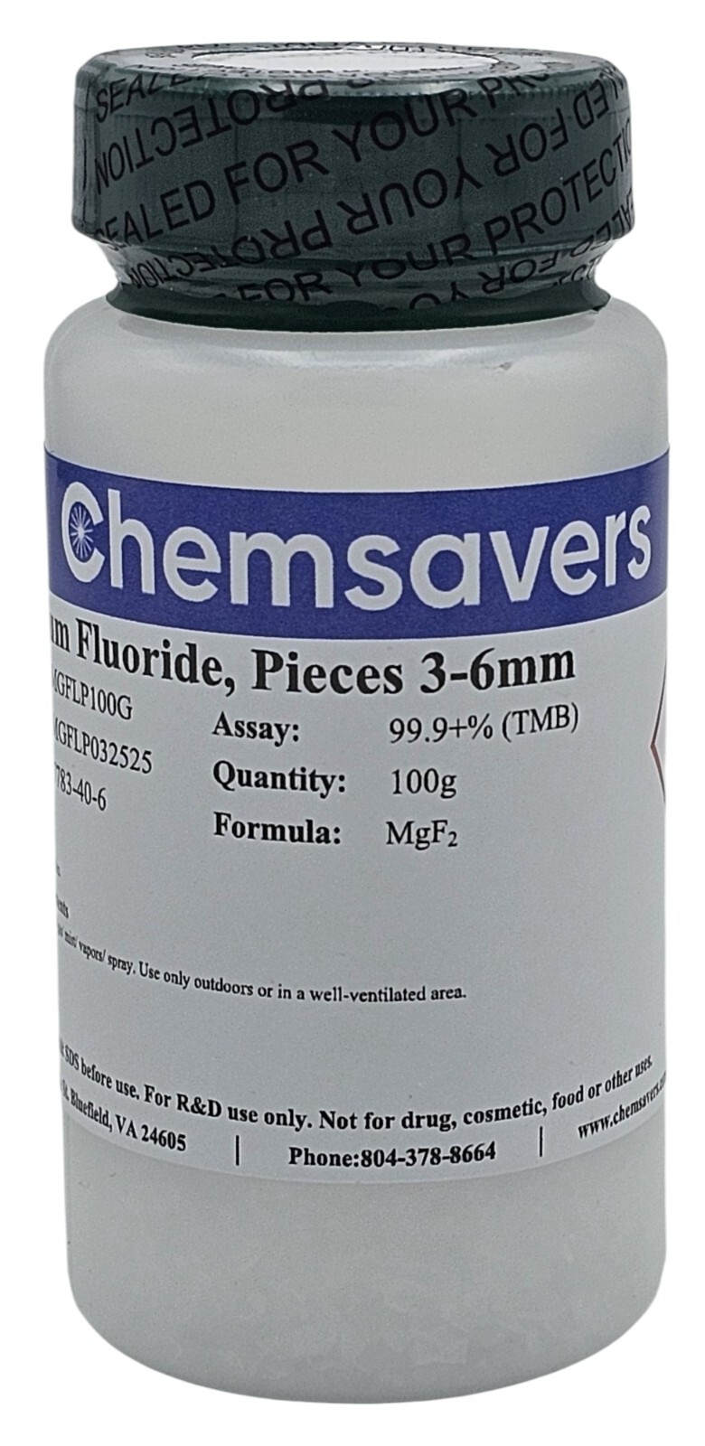 Magnesium Fluoride, Pieces 3-6mm, 99.9+% (Trace Metal Basis), 100g