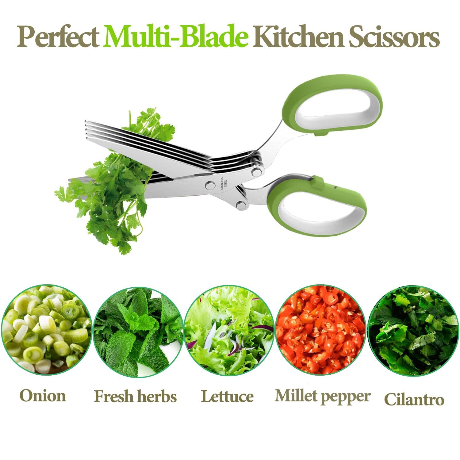 2026 Upgraded Herb Scissors, Effortless Herb Shears Cutter Tool with Sharp St...