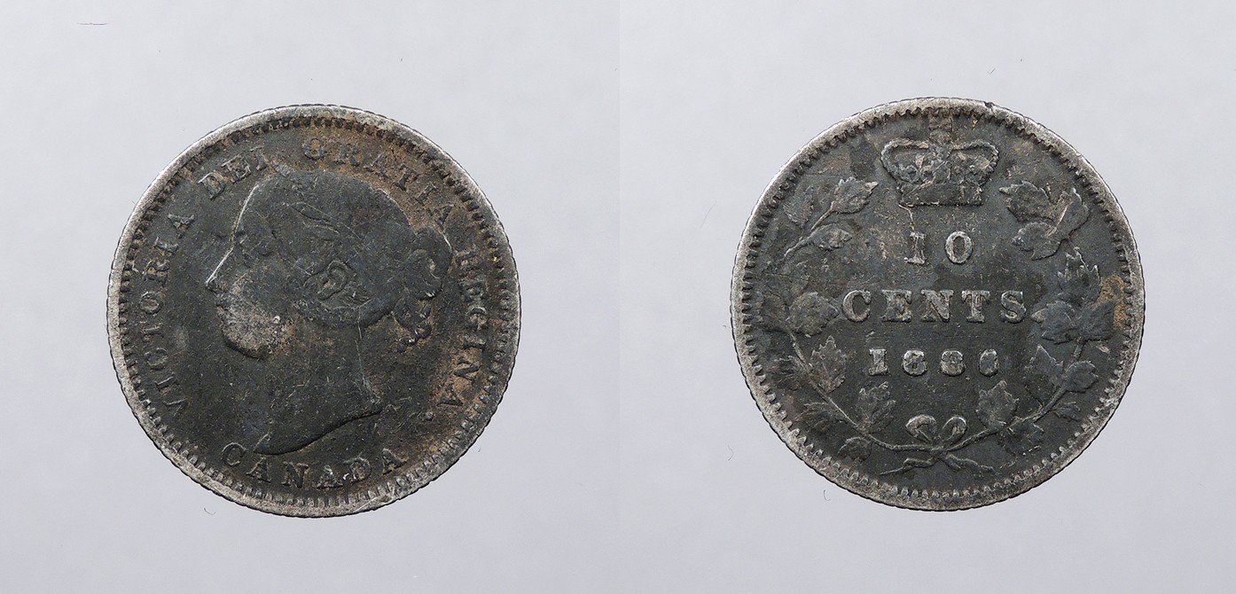 CANADA 1886 Small '6' 10 Cents Victoria #WC103128