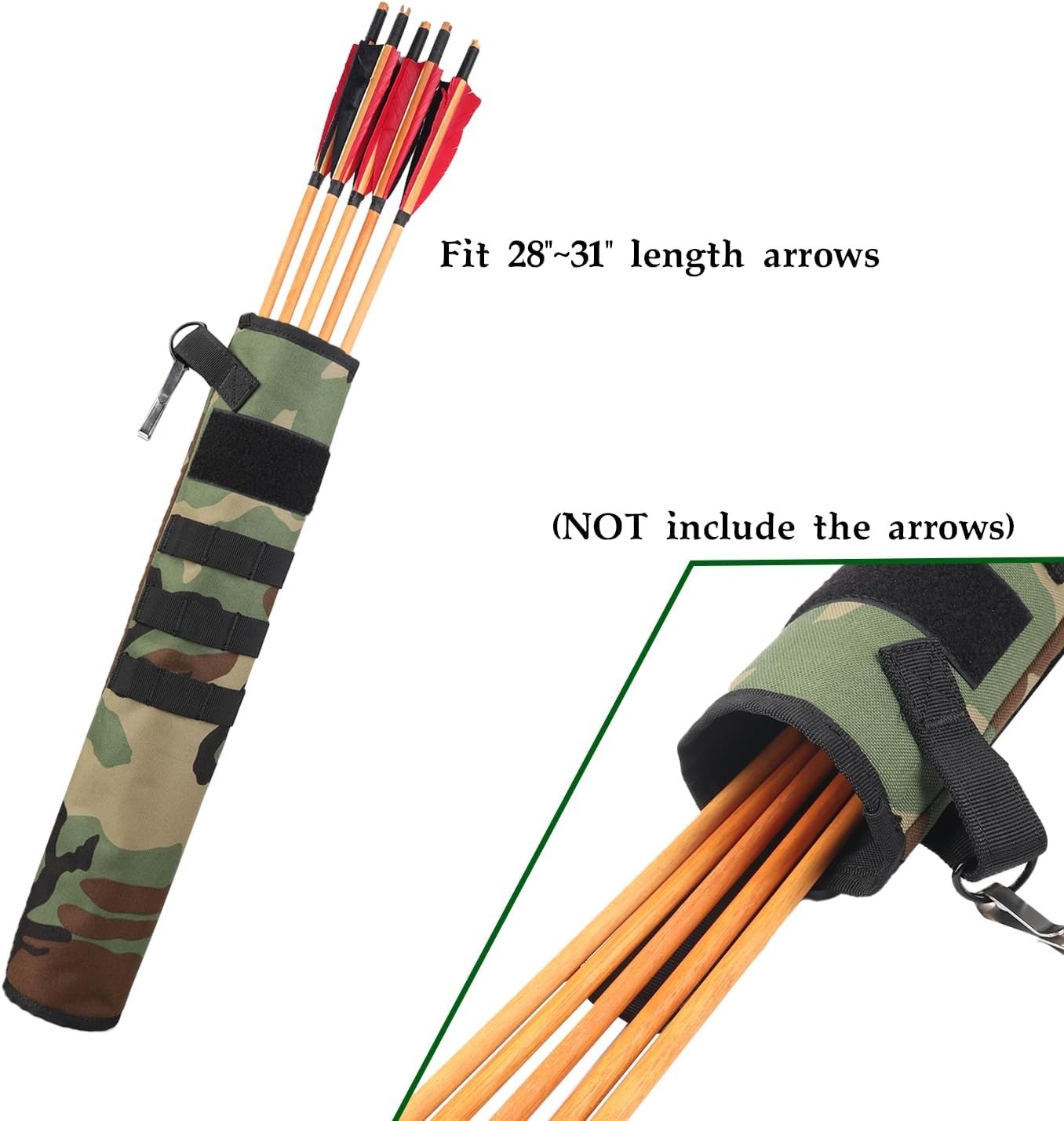 Customizable Molle Back Arrow Quiver - Perfect for Target Shooting Enthusiasts
