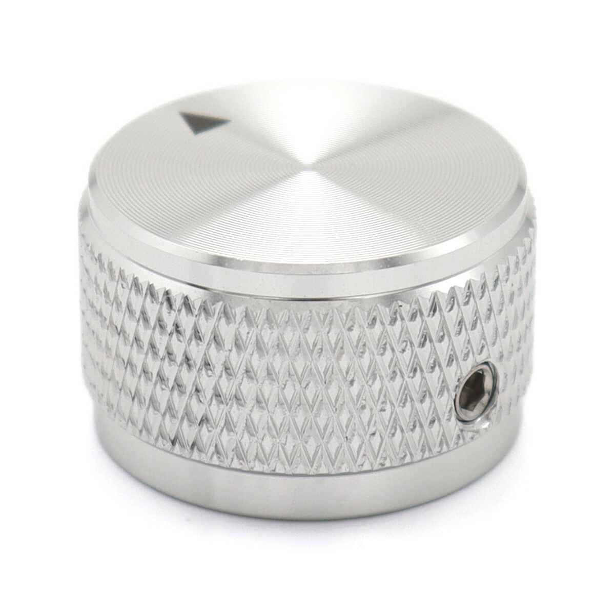 4Pcs Aluminium Alloy Silver Guitar Knobs Volume Audio Pot Control Knurled Knobs