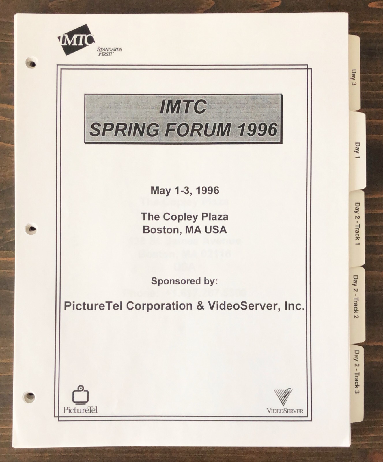 IMTC Spring Forum 1996 Conference Proceedings (Multimedia T.120, H.320, H.324)