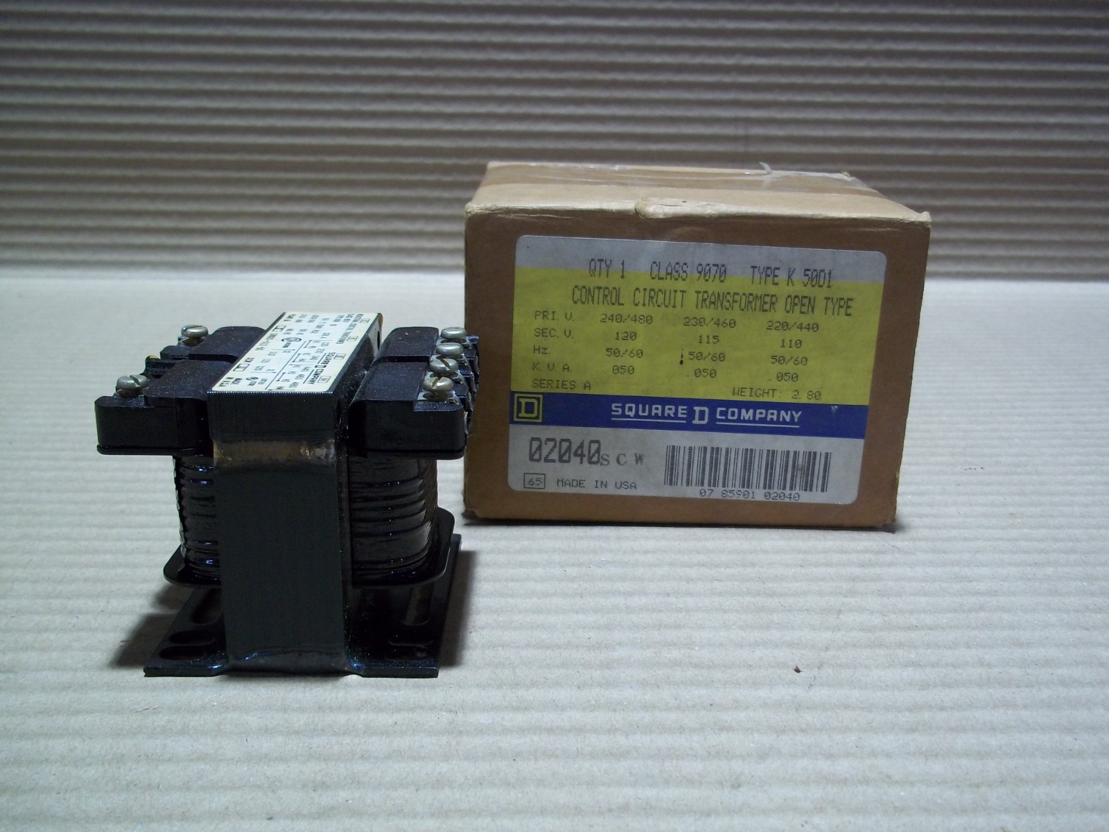 New Square D 9070 K50D1 Control Circuit Transformer Open Type 240/480V 120V