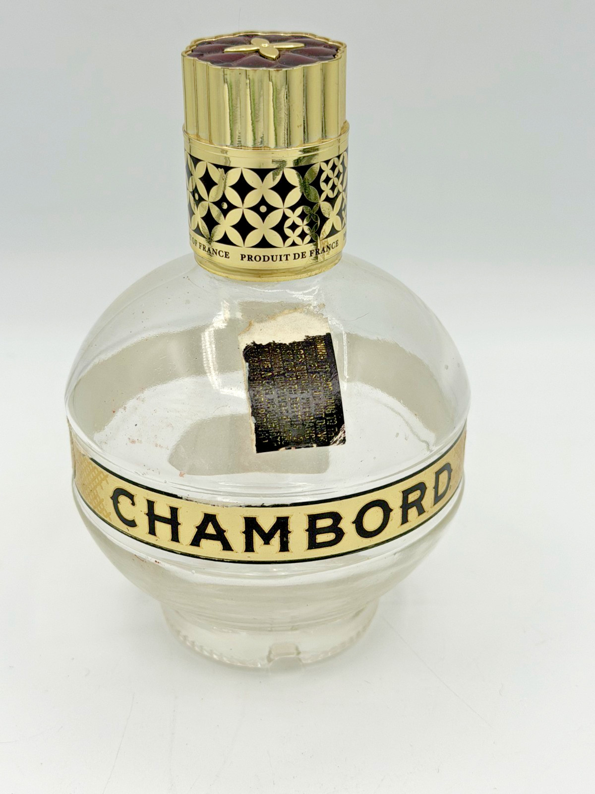 CHAMBORD Black Raspberry Liqueur France 375ml Empty Bottle #23