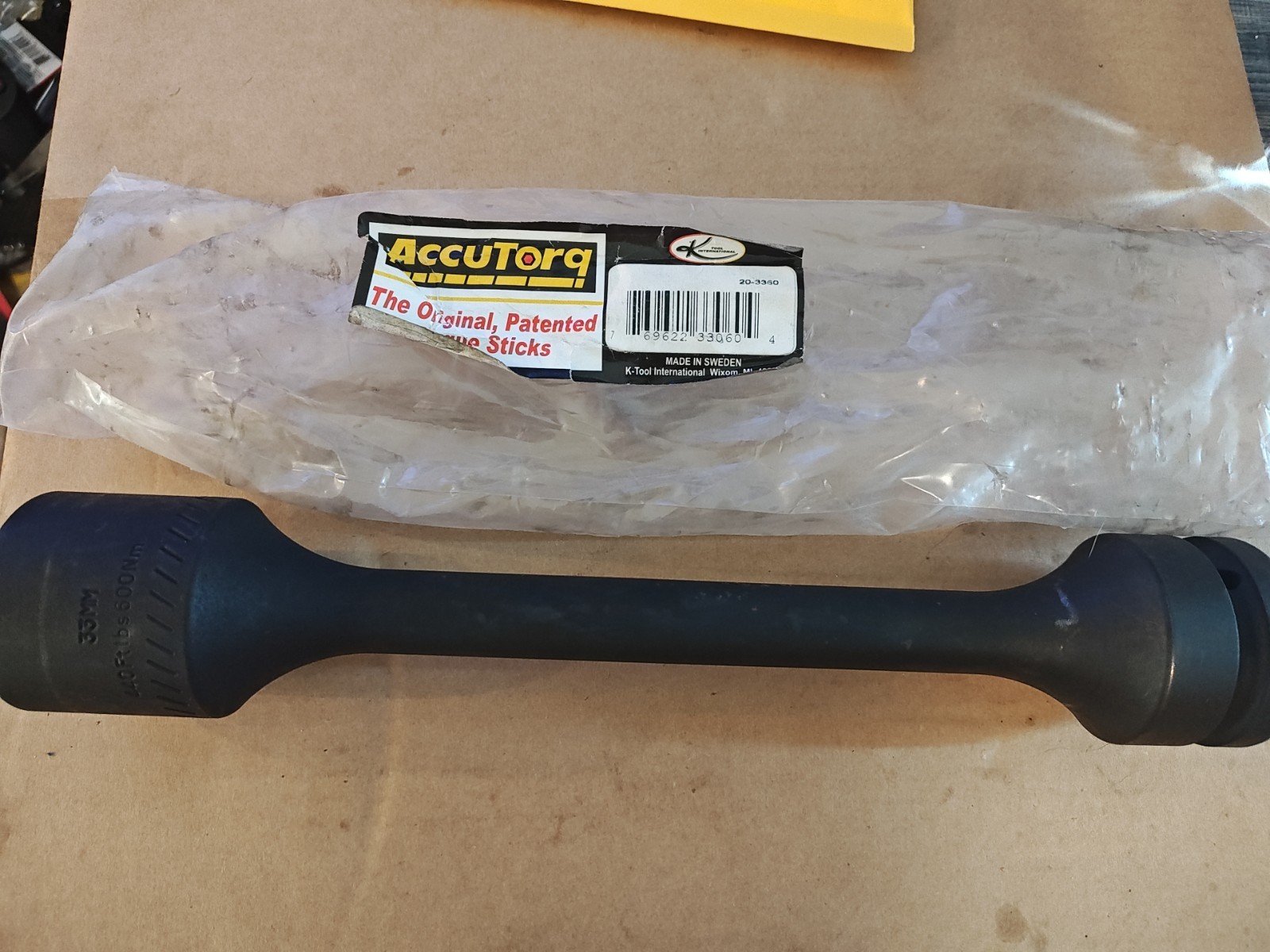 K Tool Accutorq 20-3360 33MM 440 FT LBS torque Stick Made In Sweeden Heavy Duty