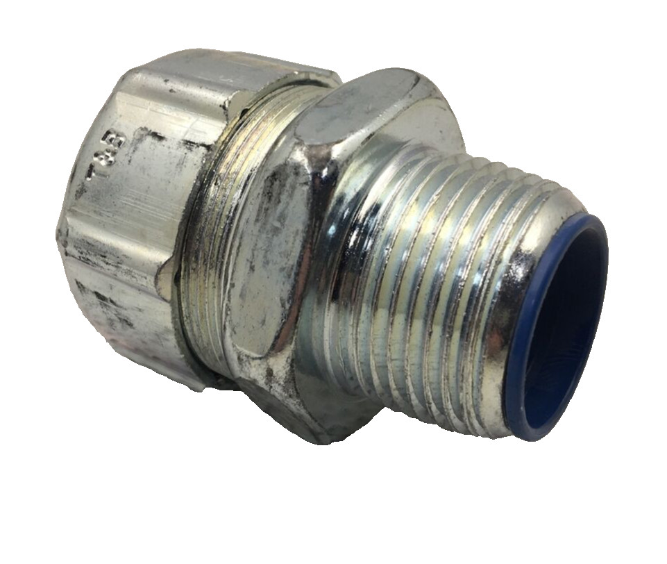 5334-TB THOMAS & BETTS 1" STRAIGHT INSULATED LIQUIDTIGHT STEEL CONDUIT CONNECTOR