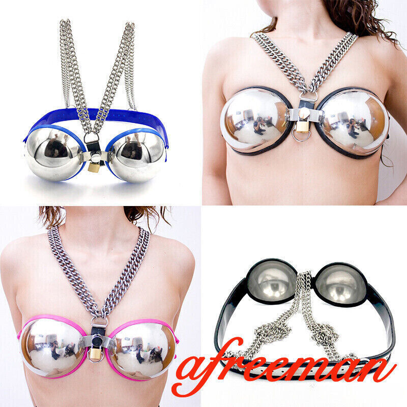 Stainless Steel Male & Female Chastity Bra Device Secure wear Chastity Belt