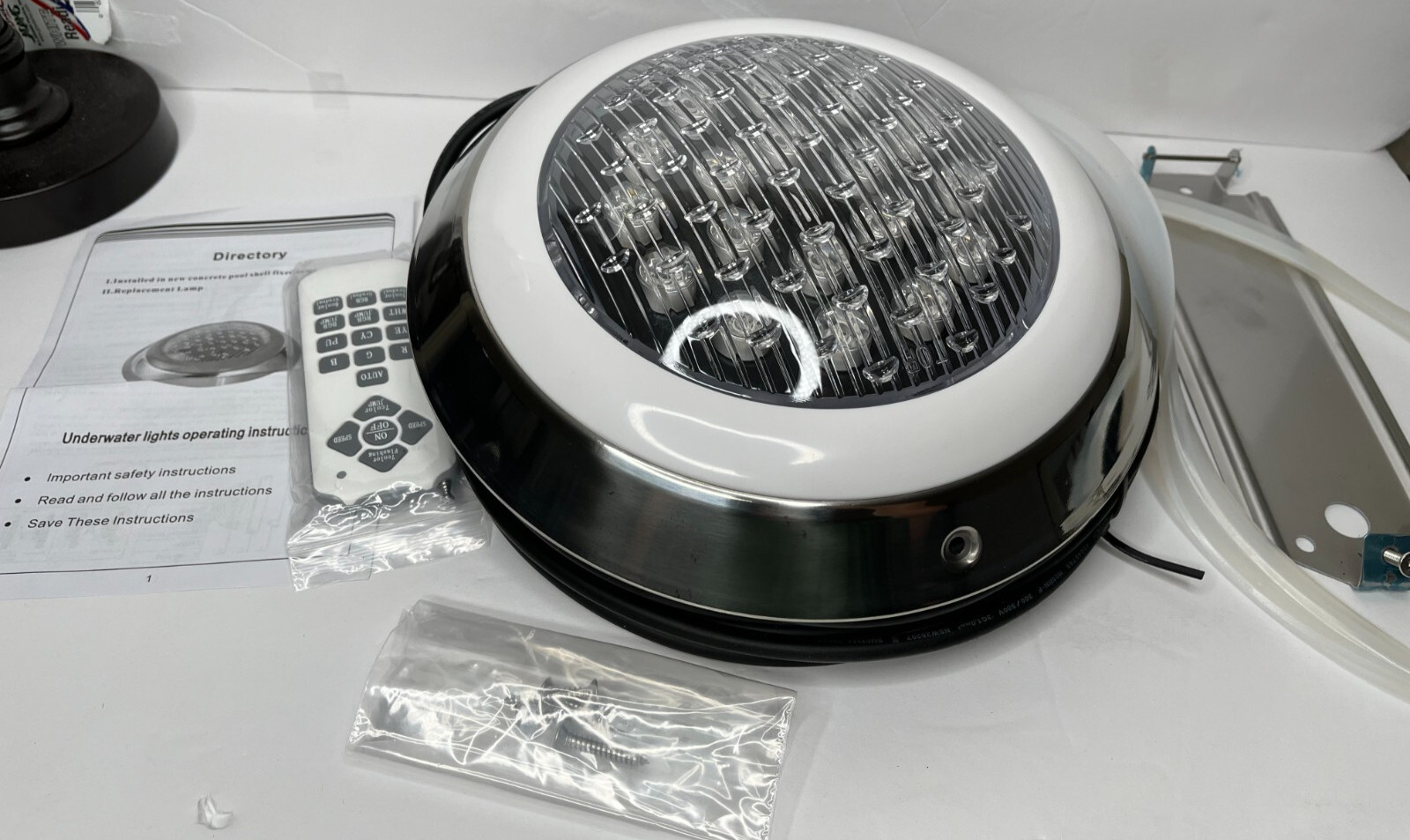 DSDecor Wall Mount Pool Light with Remote, 12VAC 45W LED Color Changing RGB