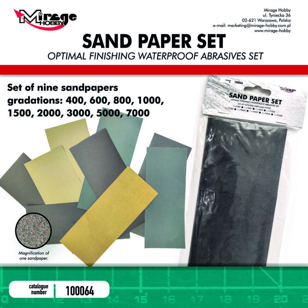 MIRAGE 100064 Sandpapers SET [400 - 7000] (SET 9pcs)