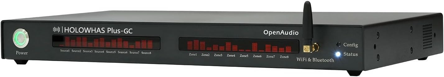 HOLOWHAS Plus-GC: 8 Streams 8 Zones Multi-Room Streaming Amplifier | (100W x16)