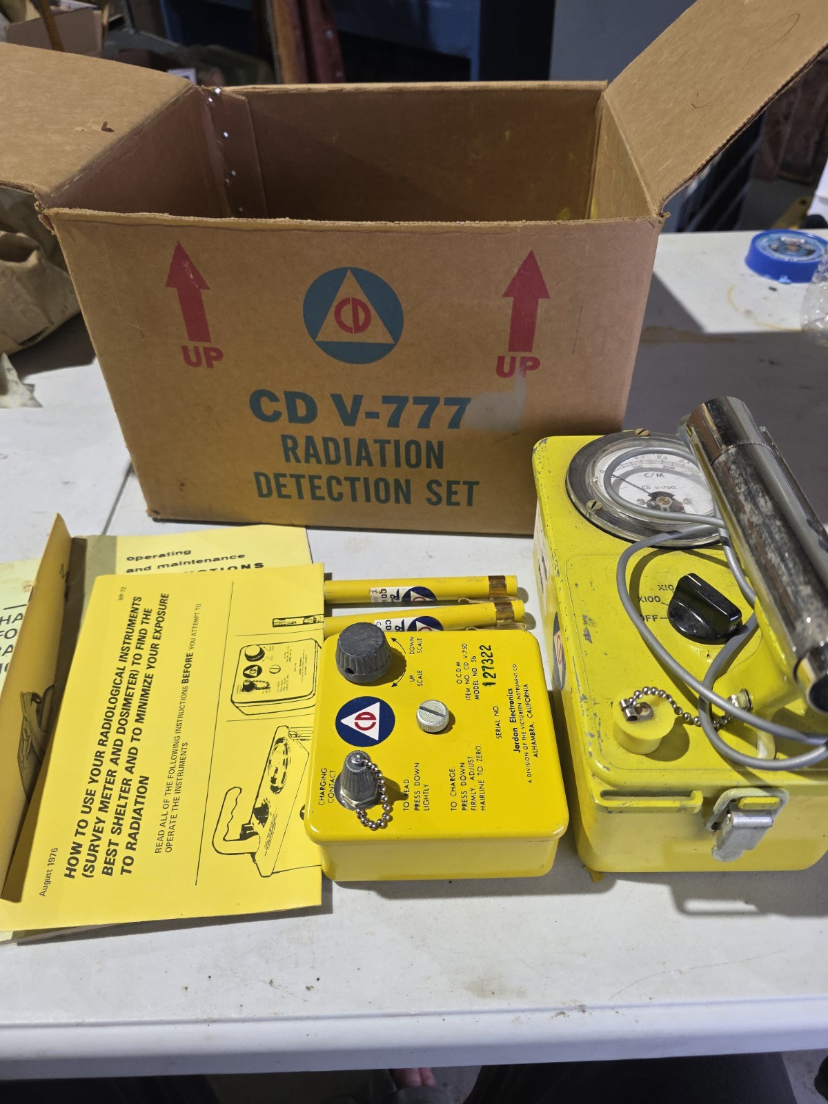 Monitor Geiger Counter Victoreen CD V-777 Radiation Detection Set Kit