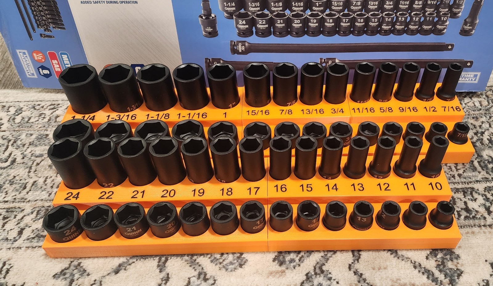 Quinn 1/2" Impact  Master SET Socket Organizer