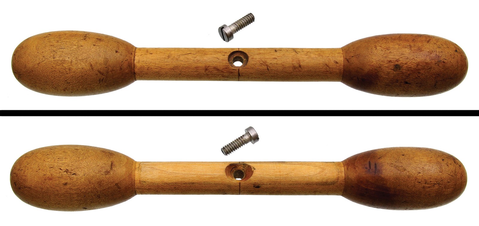 Orig. Turned Beech Handle for Stanley No. 83 Scraper - w/ Screw - mjdtoolparts