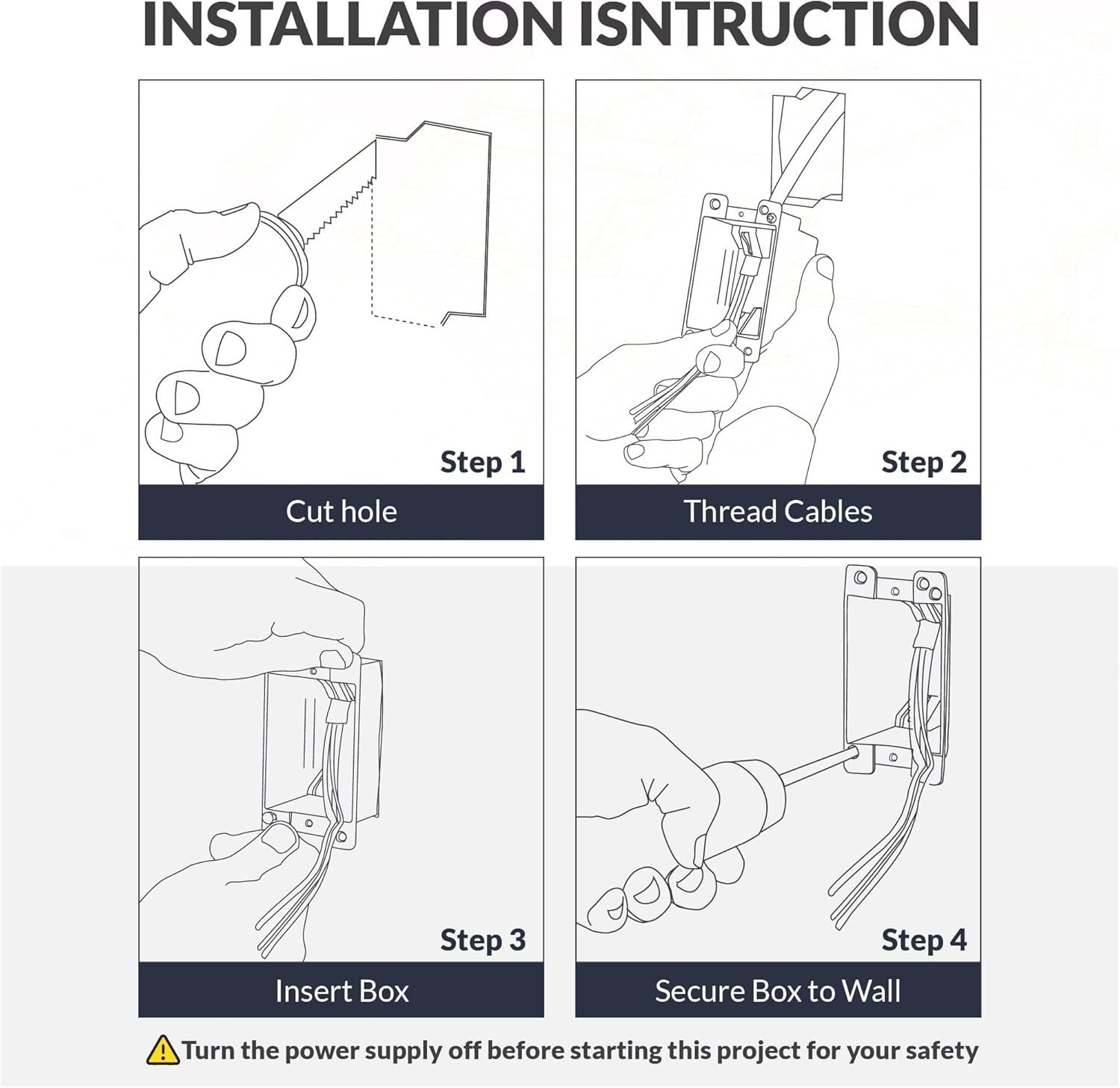 Durable 14 Cubic Inch PVC Junction Box for Safe Electrical Installations