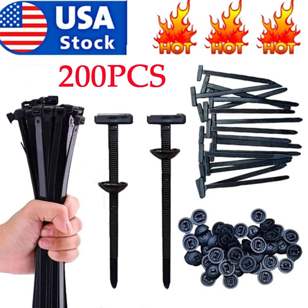 Universal Nylon Cable Tie Buckle, Heavy Duty Self-Locking Nylon Zip Ties Holder